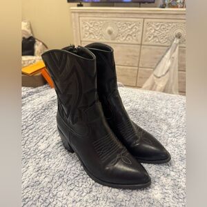 Princess Polly Black Cowboy Boots